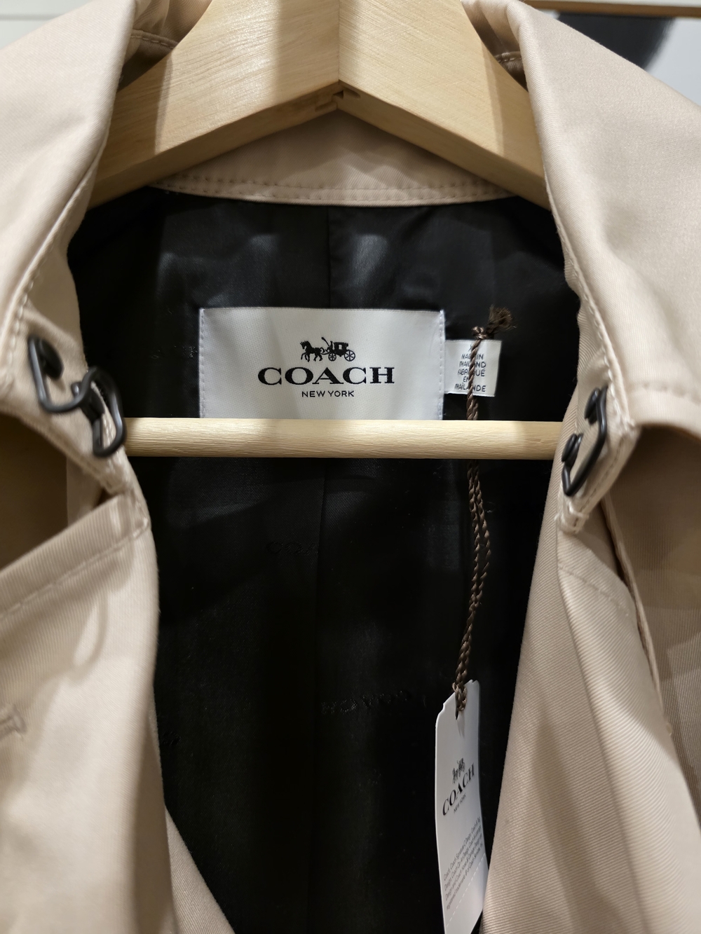 Classic Double-Breasted Trench Coat - Cream - Picture 8 of 12